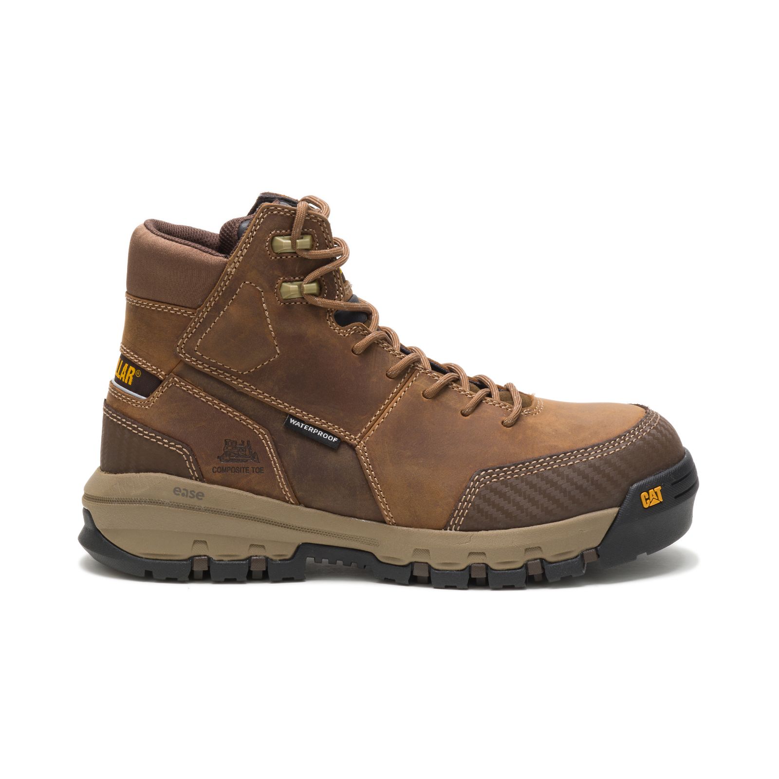 Caterpillar Device Waterproof Composite Toe Philippines - Mens Work Boots - Dark Beige 62941BSXV